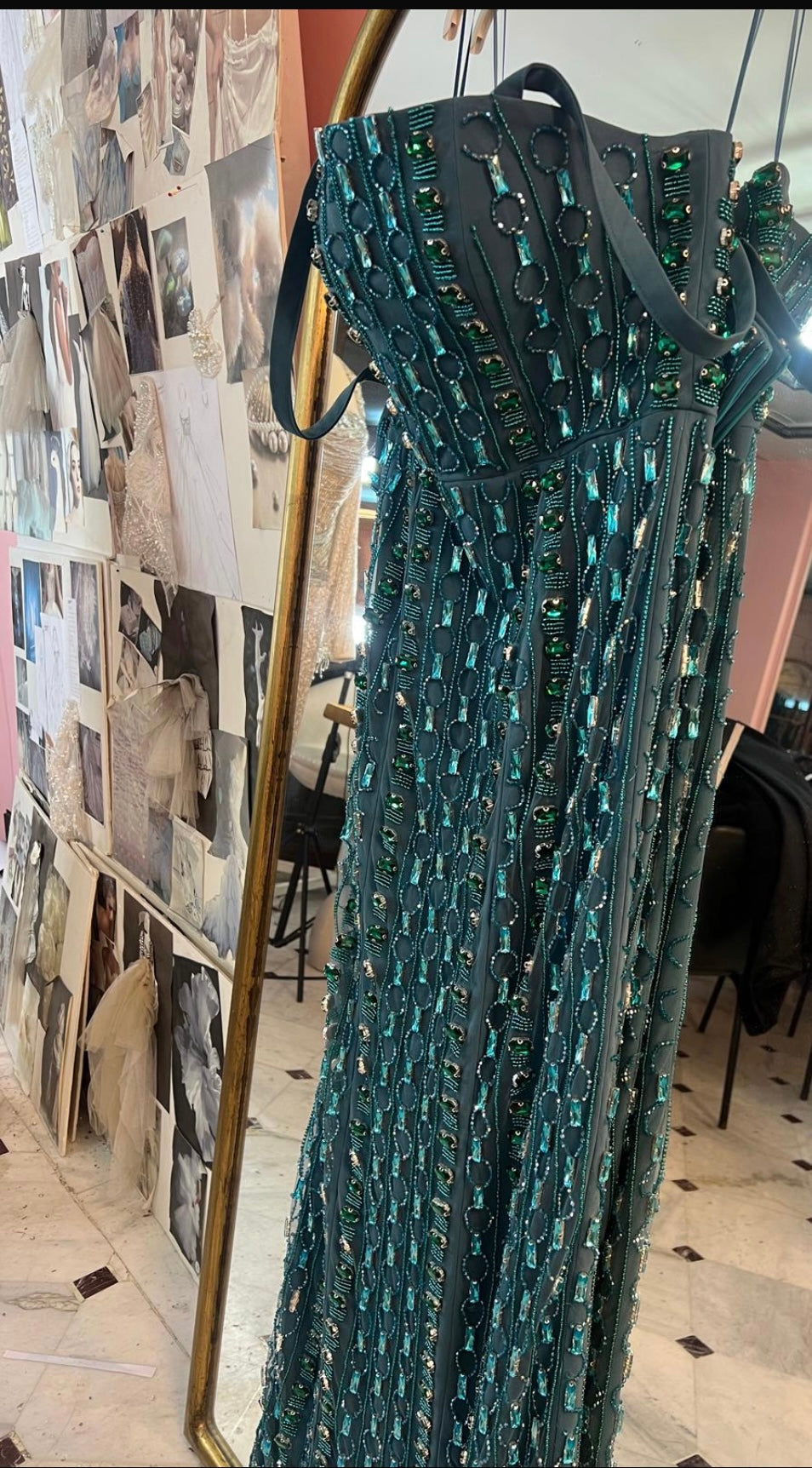 Custom made Green Dress