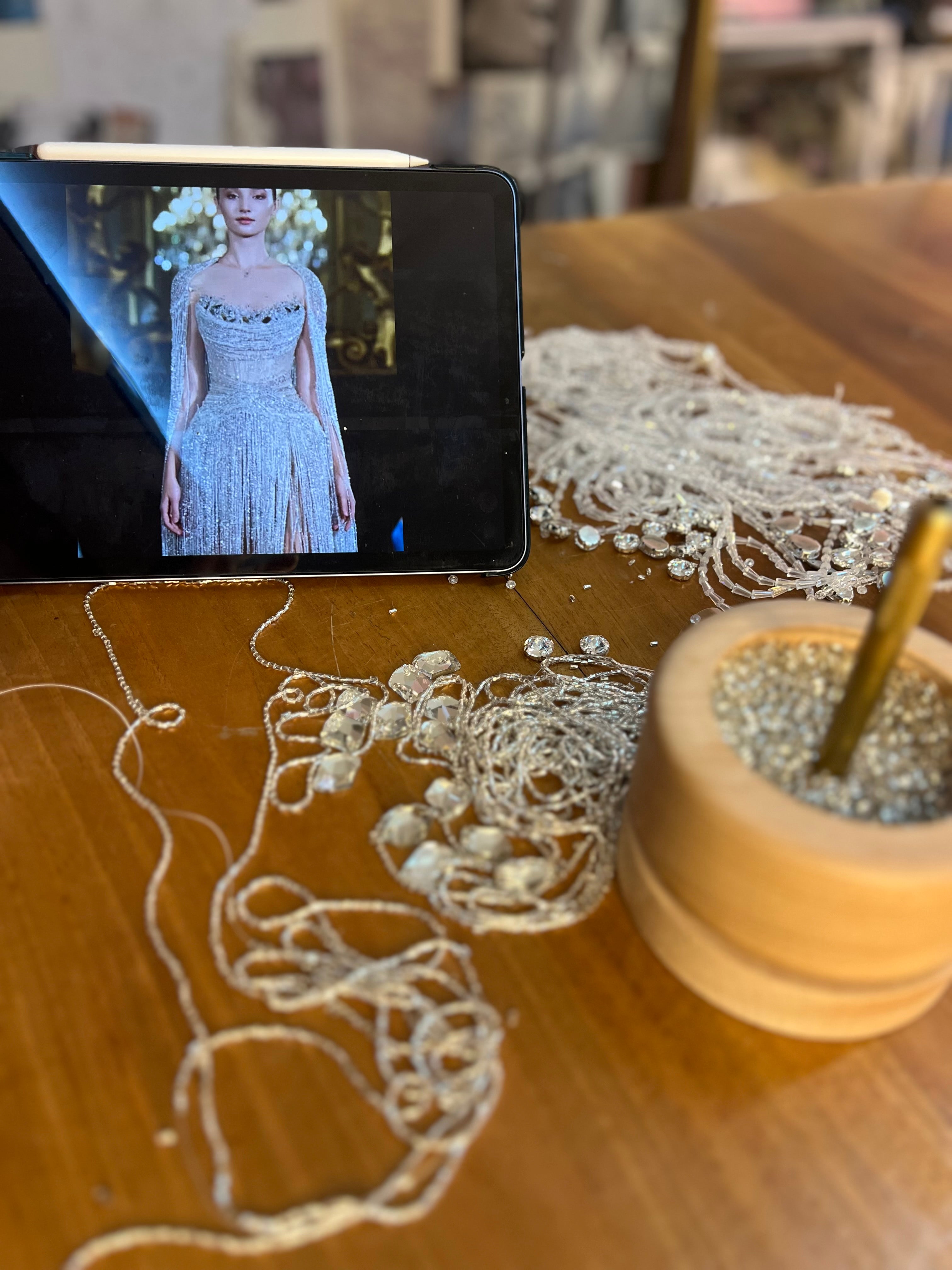 Custom Made Silver Dress