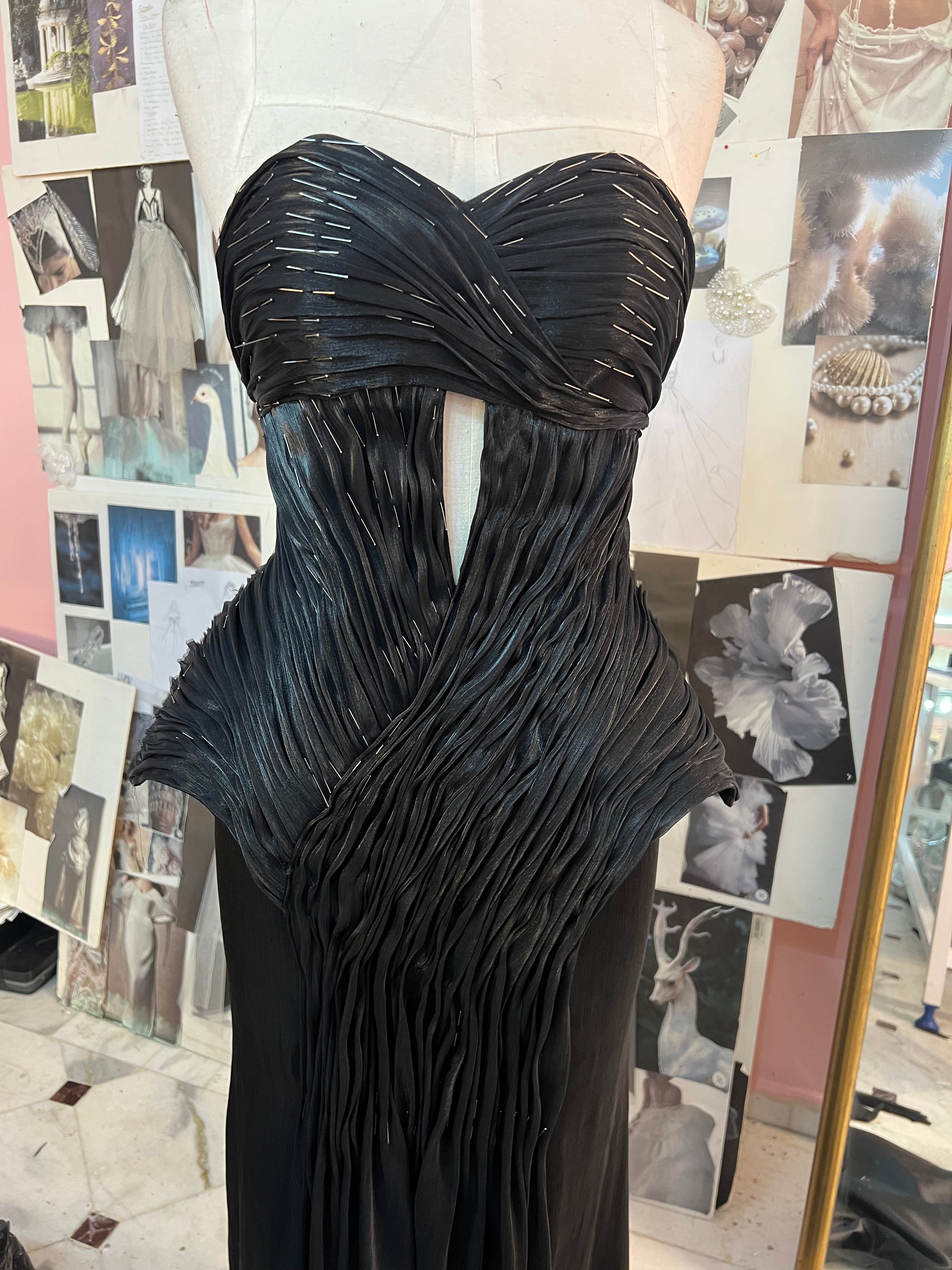 Custom Made Black Swan Dress
