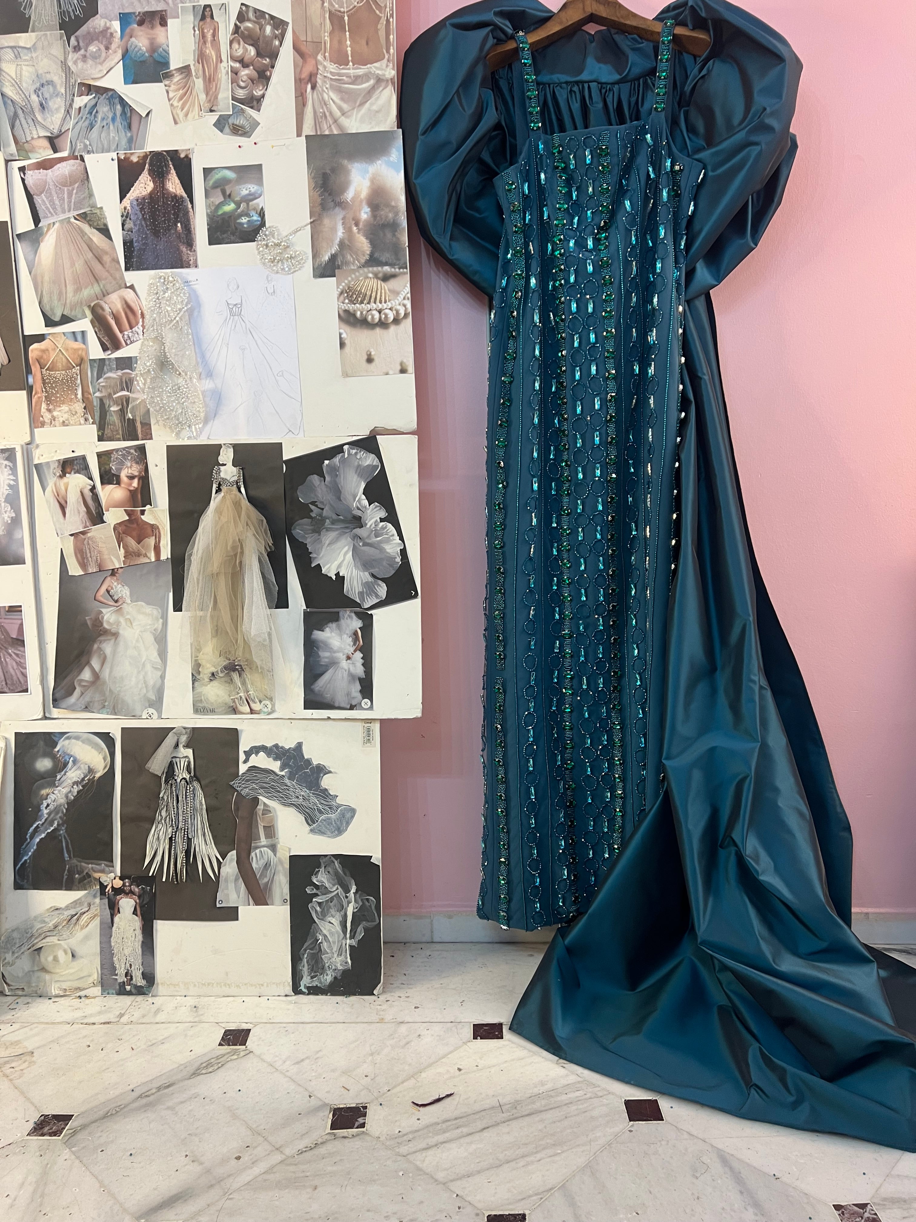 Custom made Green Dress