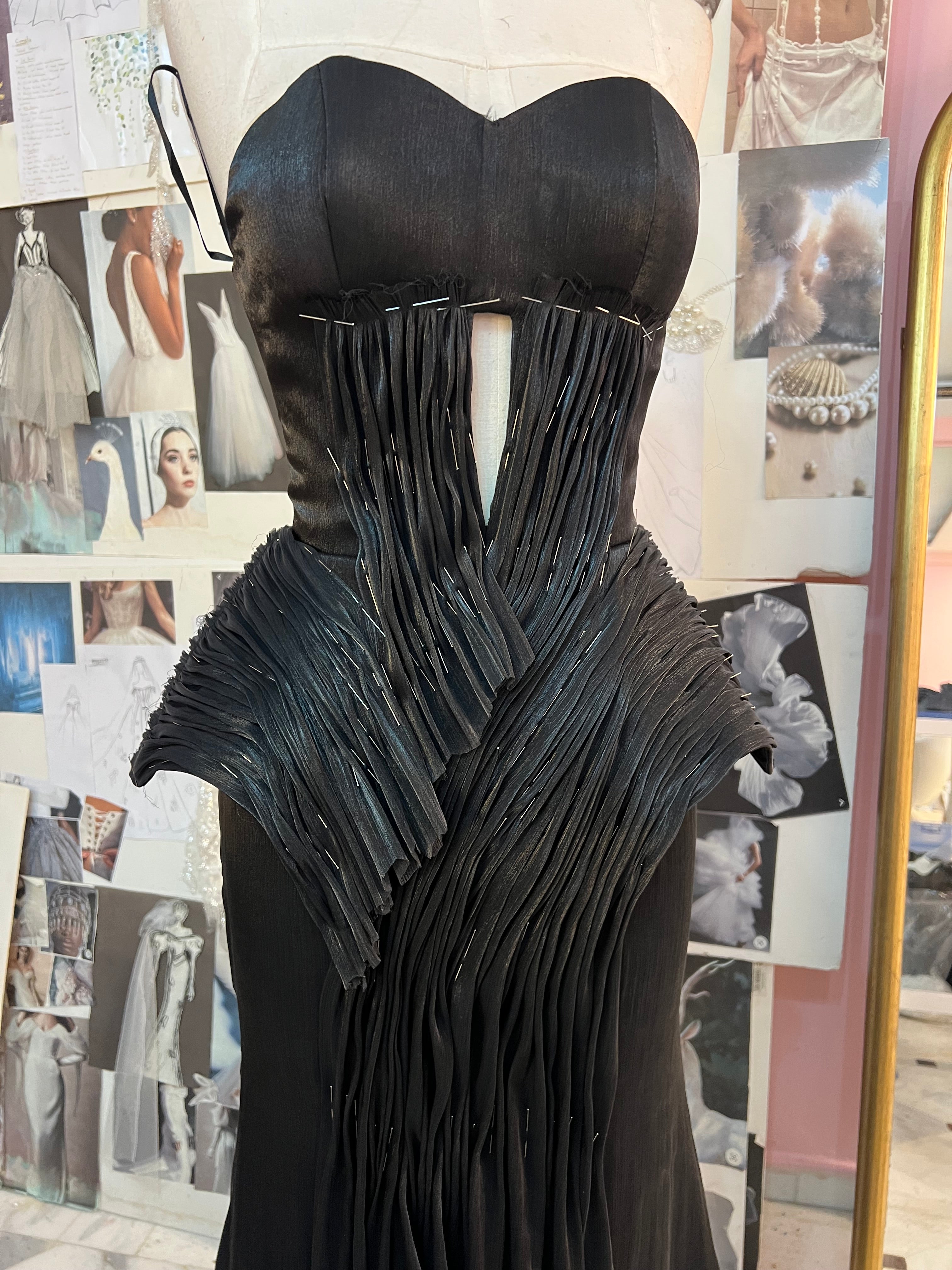 Custom Made Black Swan Dress