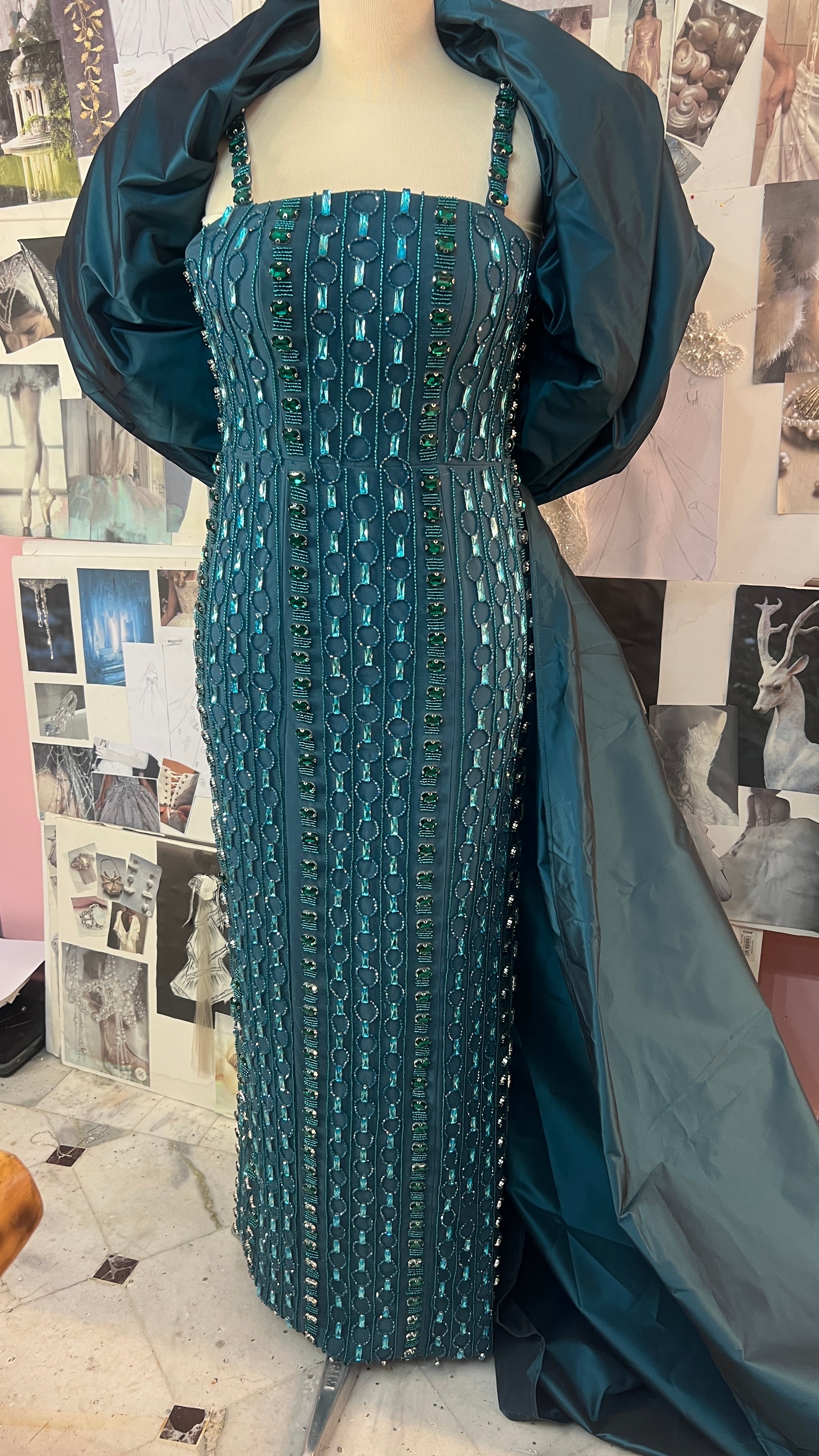 Custom made Green Dress