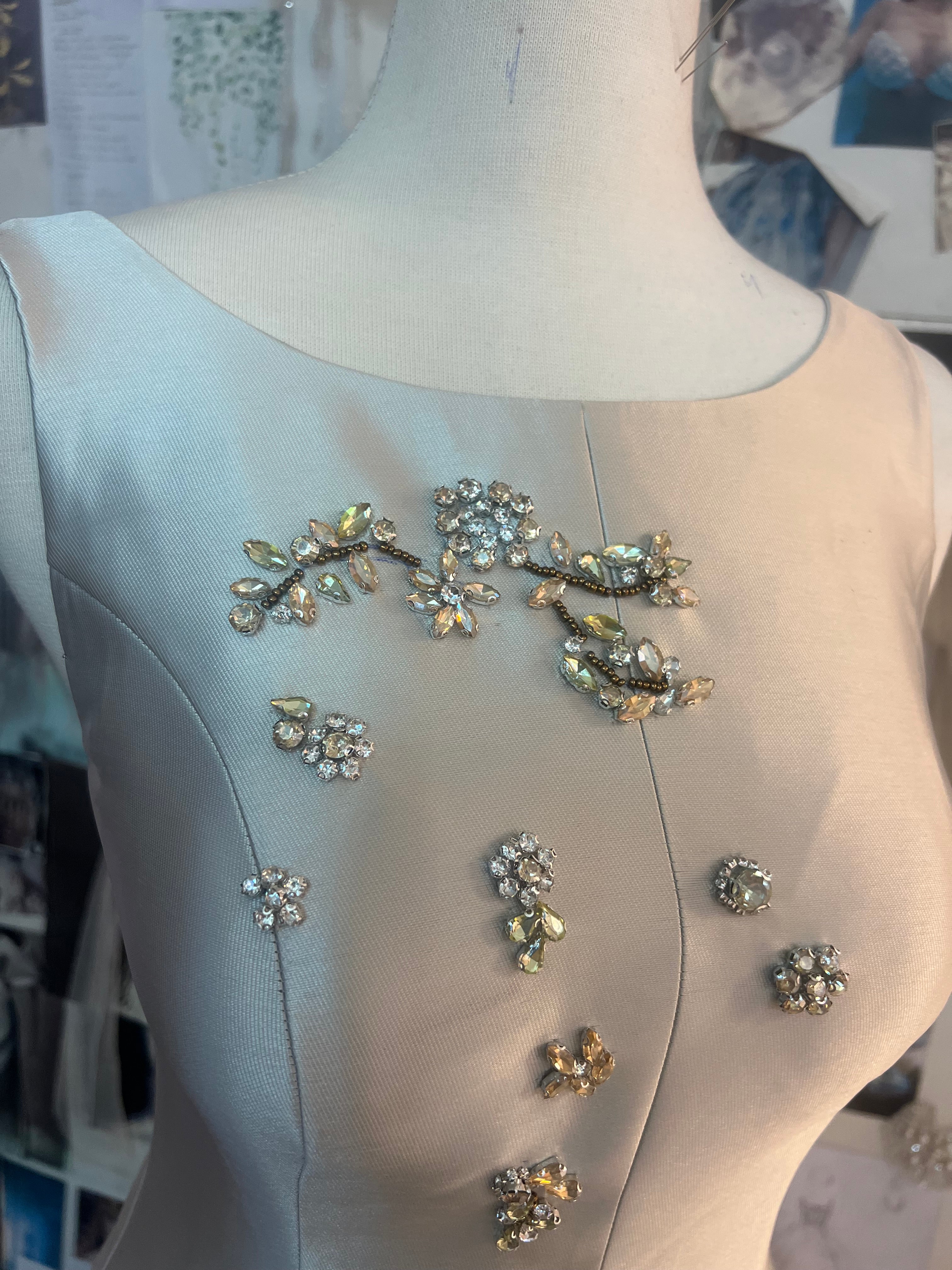 Custom made Embellished Asymmetrical Dress