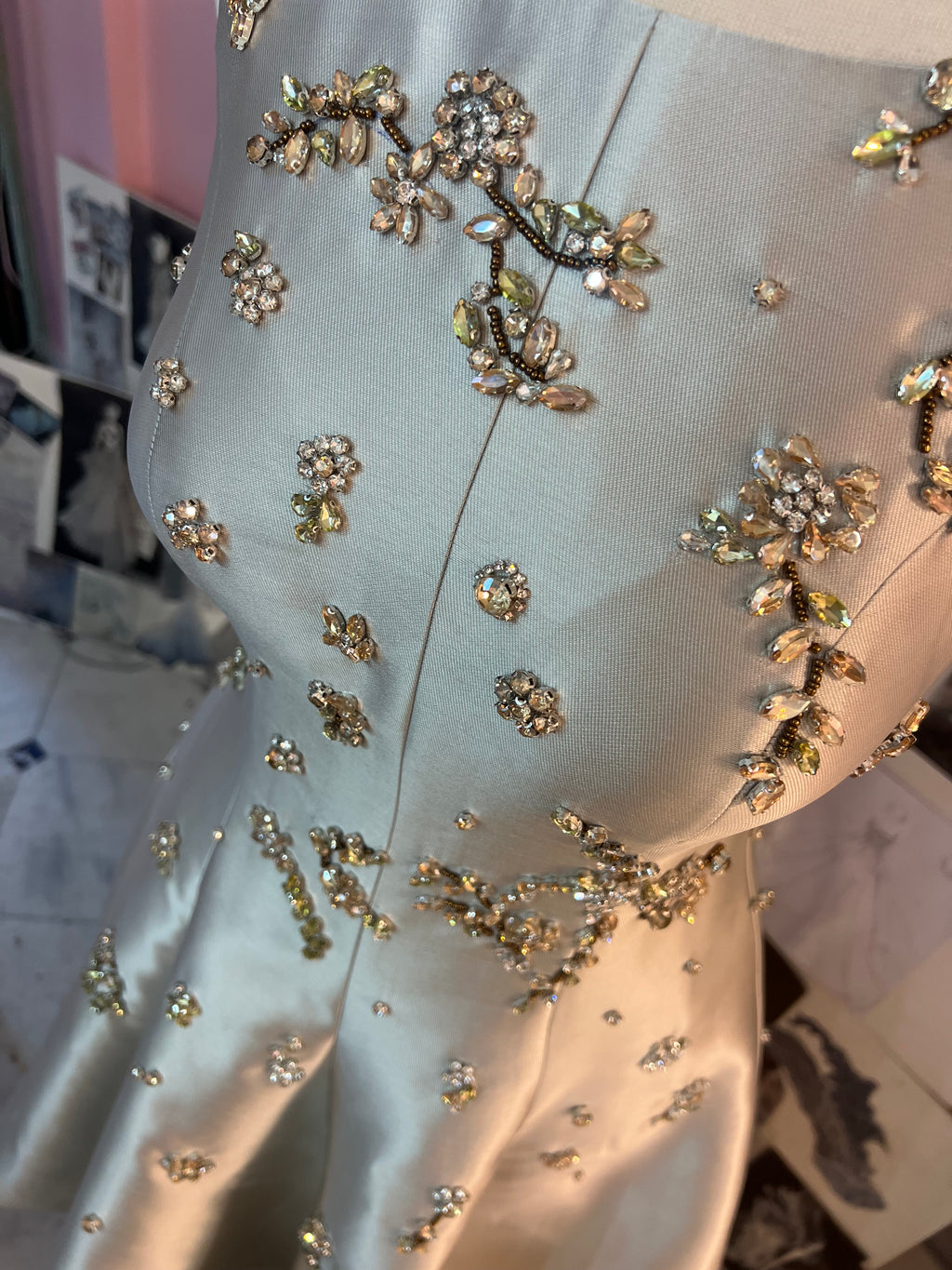 Custom made Embellished Asymmetrical Dress