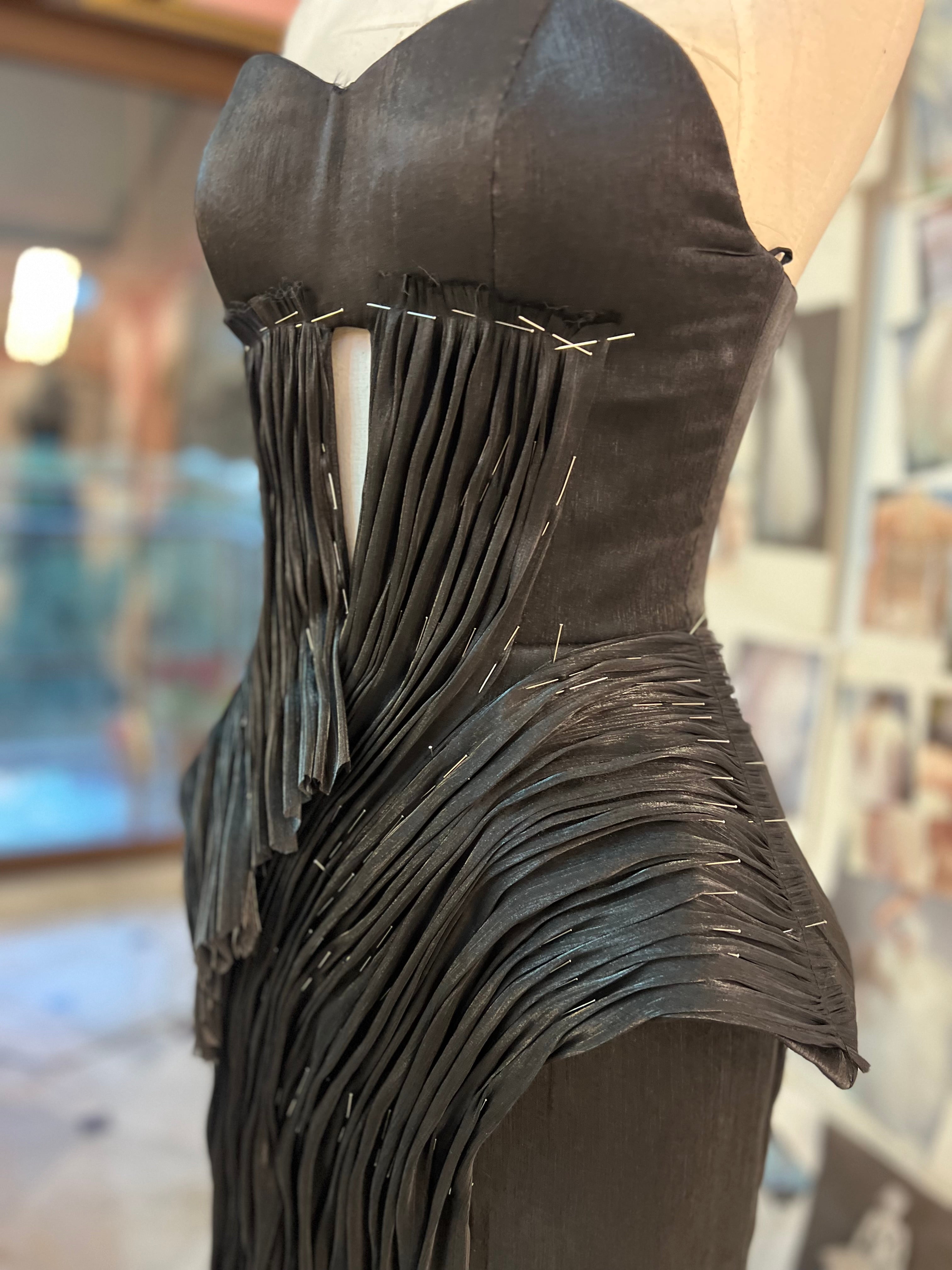 Custom Made Black Swan Dress