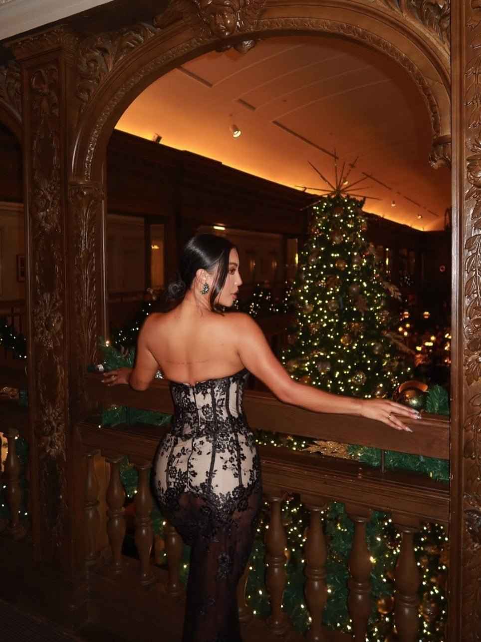 Black Swan Evening Dress Beaded evening dress