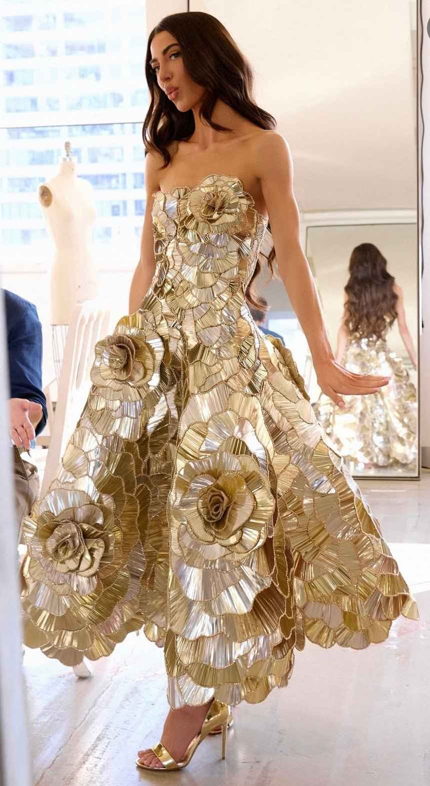 Custom Made Gold Diamond Dress