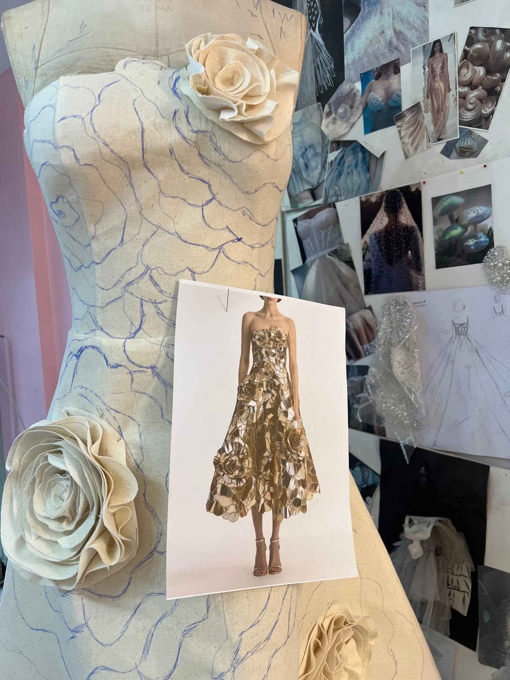 Custom Made Gold Diamond Dress