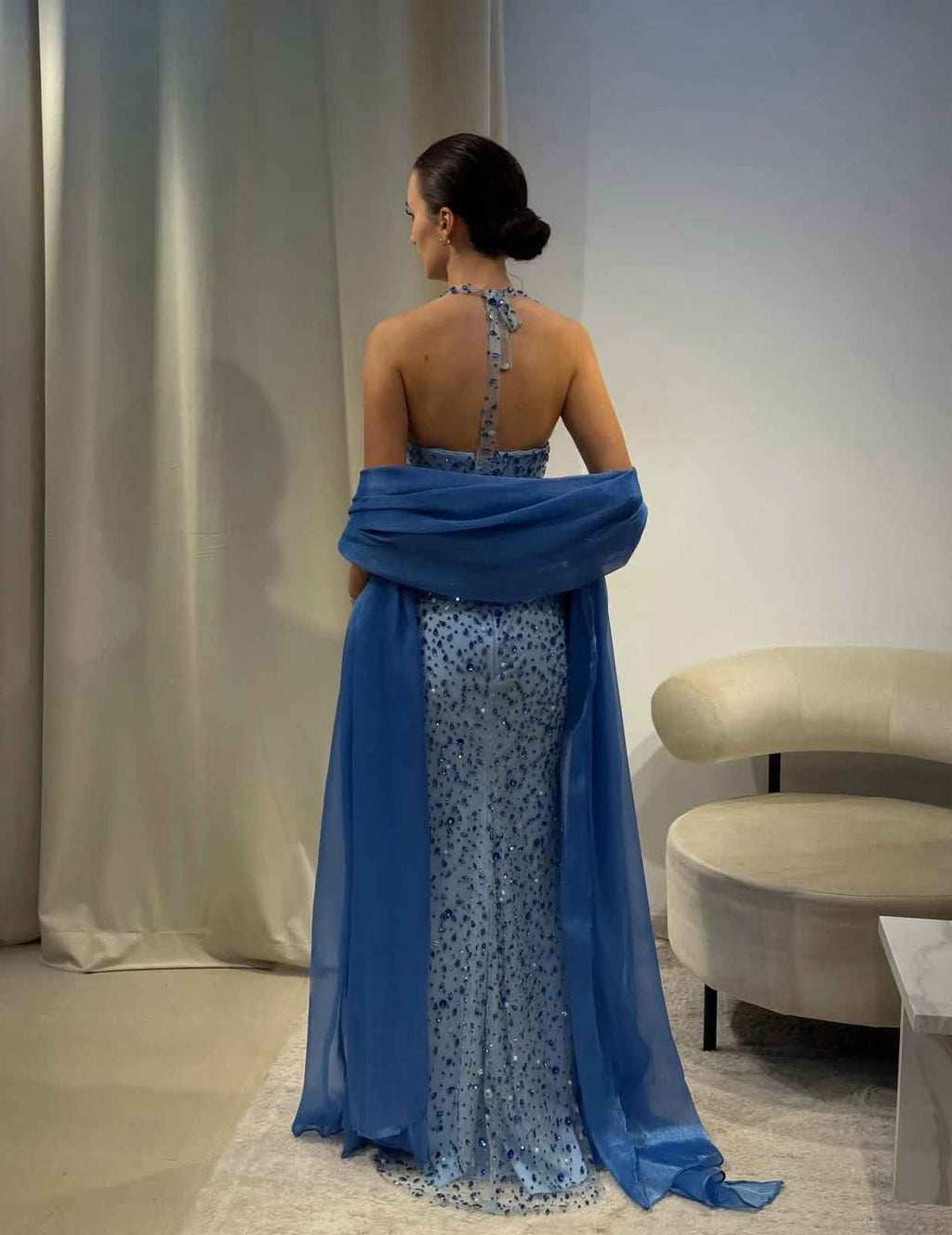 Custom Made Sapphire Night Dress