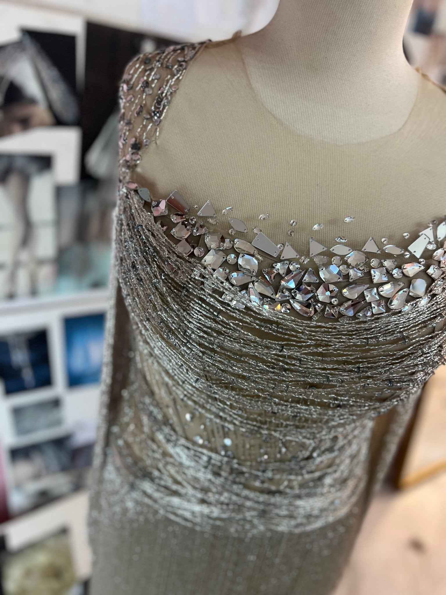 Custom Made Silver Dress