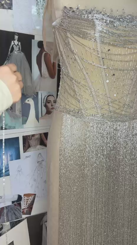 Custom Made Silver Dress